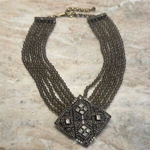 Heidi Daus Smoky Multi-Strand Necklace